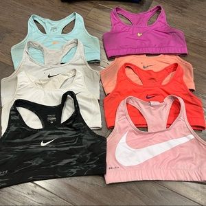 BUNDLE OF 8 NIKE PRO SPORTS BRAS MEDIUM PLAY